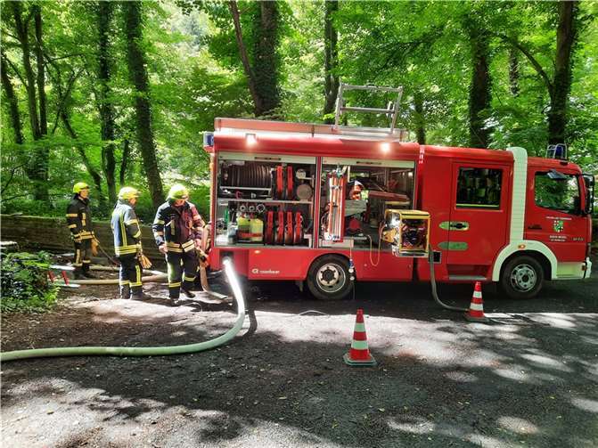 Der erste Einsatz rief die Kameraden und Kameradinnen ins Kondertal. Quellen: Förderverein Feuerwehr Dieblich
