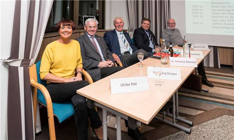 Der erste Teil des Vorstands (von links): Ulrike Piel, Wolfgang Dreyer, Dr. Hermann Hammes, Andreas Drechsler und Herbert Kramb.