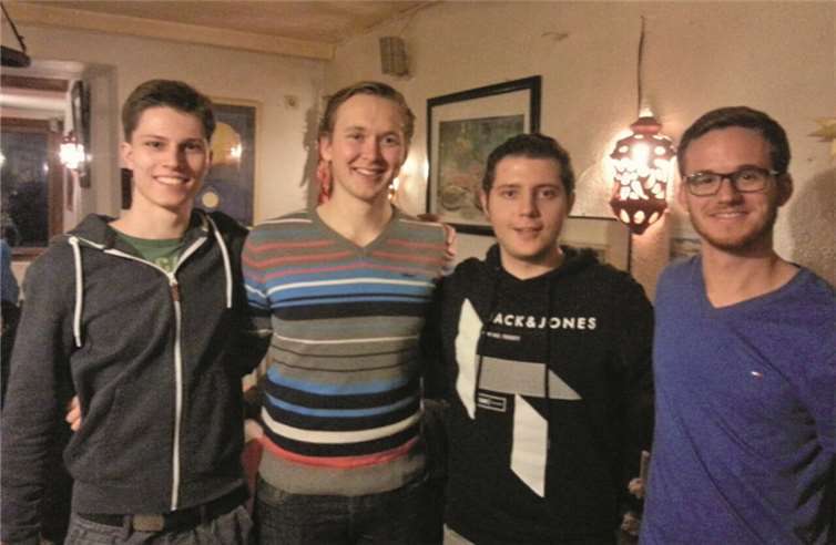 Der fast komplette Vorstand der Tischtennisfreunde Remagen (v.l.): Daniel Jacquemien, Pascal Grüne, Kevin Müller, Michael Kleinschmager.privat