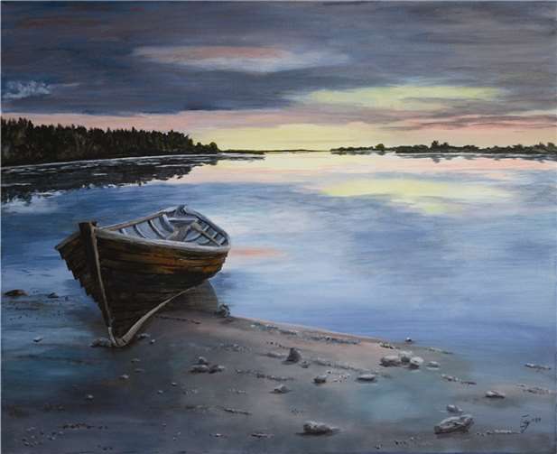 Der finnische Sommer beschert Seh-Erlebnisse mit farbig getönten Abendhimmeln.