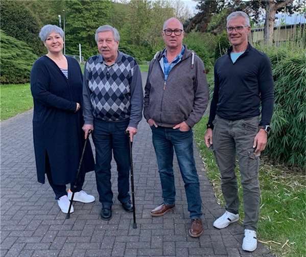 Der geschäftsführende IPA-Vorstand: v.li. Claudia Kranz (Sekretärin), Guntram Loersch (Schatzmeister), Rüdiger Knapp (neuer Verbindungsstellenleiter) und Karl-Heinz Arent (Sekretät). Foto: privat