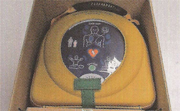 Der gestohlene Defibrillator. privat