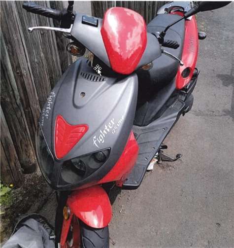 Der gestohlene Roller.  Foto: Polizei