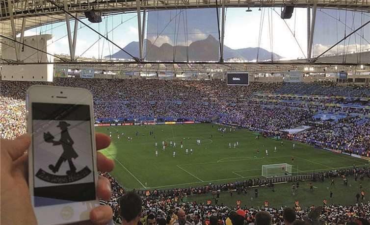 Der lange Heinrich beim WM-Finale im Maracana-Stadion in Rio de Janeiro.Stefan Reubelt