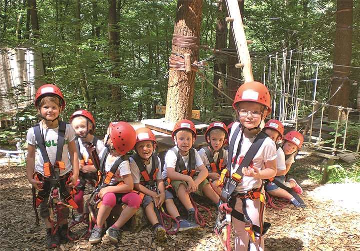 Der letzte Ausflug der baldigen Schulkinder führte in den Kletterwald. Privat