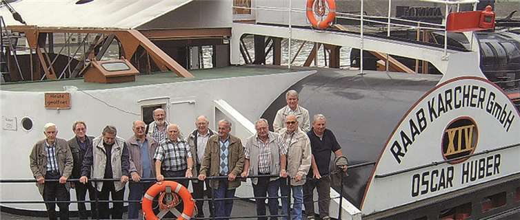 Der letzte Raddampfer, „die Oscar Huber“, war ein Highlight des Ausfluges. privat