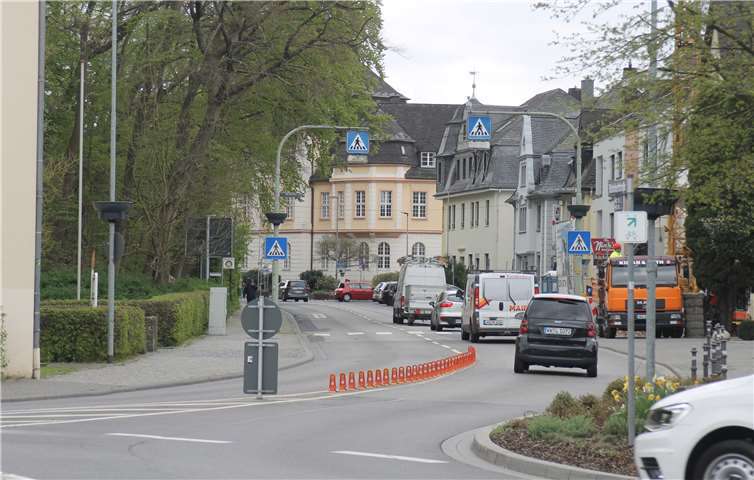 Der mittlere Bereich der Bahnhofstraße wird ab 20.April 2020 für zwei Wochen gesperrt. Es werden geotechnische Untersuchungen durchgeführt.Foto: Stadt Montabaur