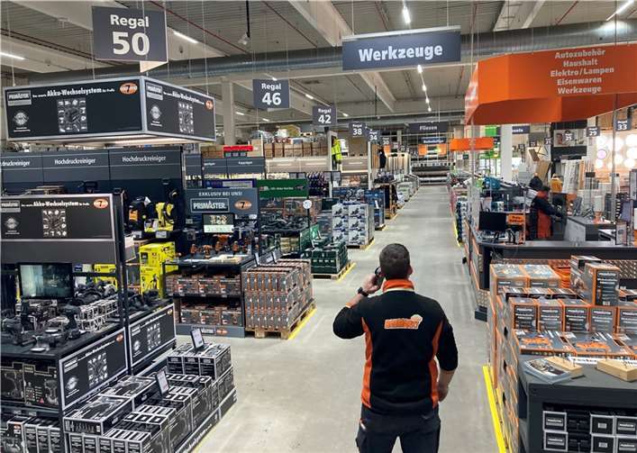 Der modernisierte Globus Baumarkt in Lahnstein.