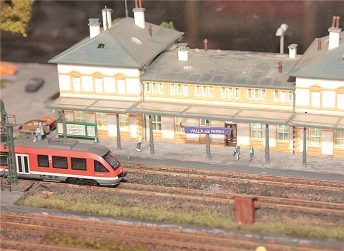 Der nachgestellte Vallendarer Bahnhof.