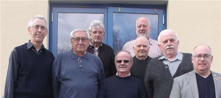 Der neu gewählte Vorstand: (v. l.) H. Nagel, H. Jacob, W. Heinemann, H. Schaub, E. Speicher, W. Wulff, H. Grünewald und H. Wahl. privat