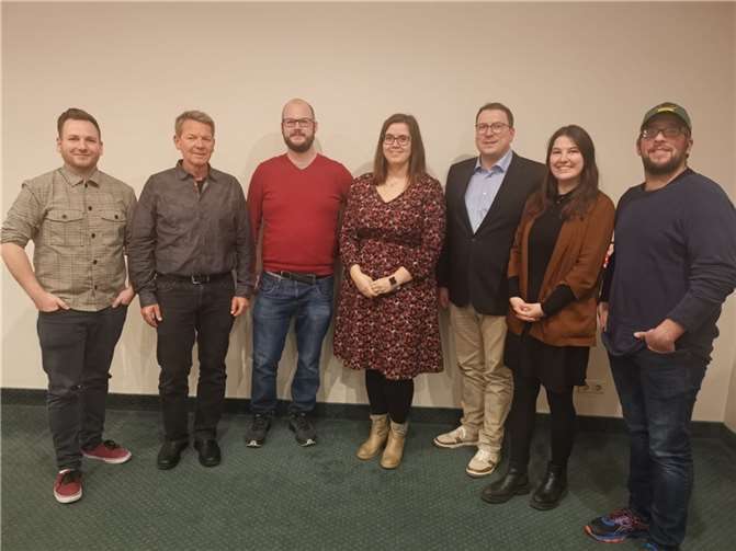 Der neu gewählte Vorstand (v.l.): Tim Baumann, Peter Busch, Niklas Haller, Nina Regnery, Sebastian Goerke, Lara Cordier und Michael Matern. Foto: privat