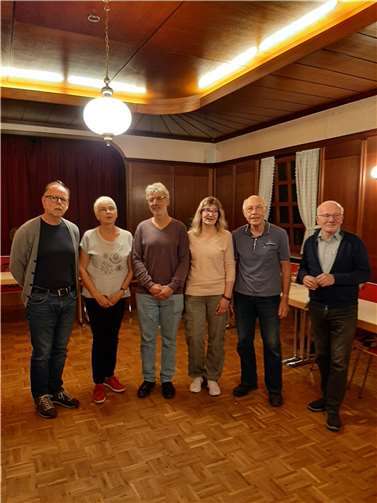 Der neu gewählte Vorstand: v.li. Werner Matysiak, Hildegard Quadt, Michael Neudecker, Iris Mink, Reiner Wolff und Werner Hammes.Foto: privat