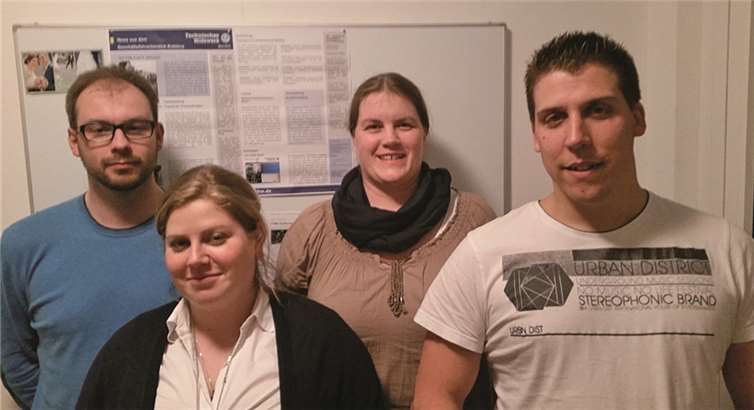 Der neu gewählte Vorstand: (v.l.n.r.) Wolfgang Schraven (Kassenwart),Julia Krohn (Zweiter Vorsitzende), Melanie Pleus (Schriftführerin), Marco Wienerl (Erster Vorsitzender). Privat