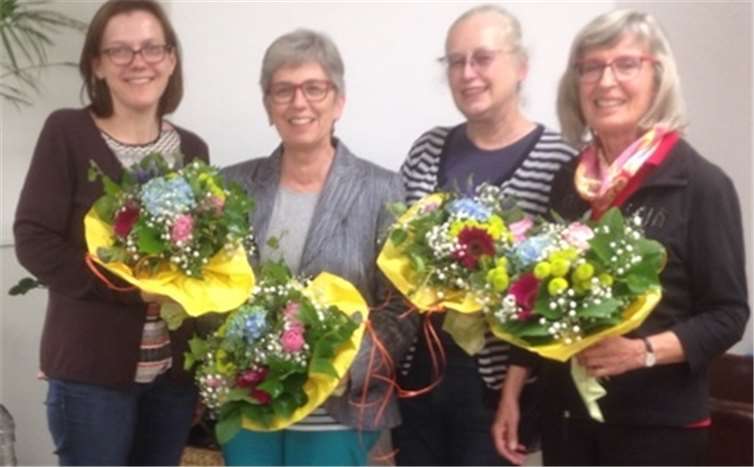 Der neue Aufsichtsrat: Prof. Dr. Michaela Seybold, Edith Vonau, Christiane Rosbach (von links). Uta Schellhaaß (rechts) wurde aus Ihrem Amt verabschiedet.privat