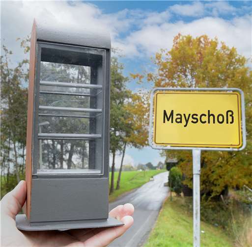 Der neue Bücherschrank von Westenergie in Mayschoß lädt zum Tauschen und Schmökern ein.Foto: Westenergie