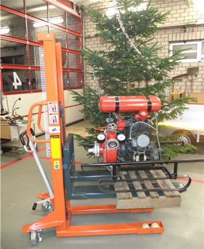 Der neue Gabelhochhubwagen der Freiwilligen Feuerwehr.Privat