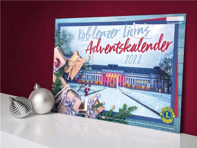 Der neue Koblenzer Lions Adventskalender 2022. Quelle: Koblenzer Lions Clubs