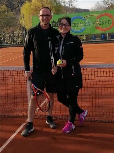 Der neue Platzwart Michael mit seiner Frau Carina..