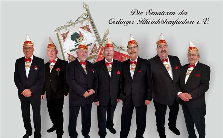 Der neue Senat (von links): Karl-Dieter Holstein, Detlef Schmitt, Rudi Dick, Manfred Möller, Arno Cordel, Jürgen Meyer, Helmut Dommel, nicht auf dem Bild ist Wolfgang Seidler. K. D. Holstein