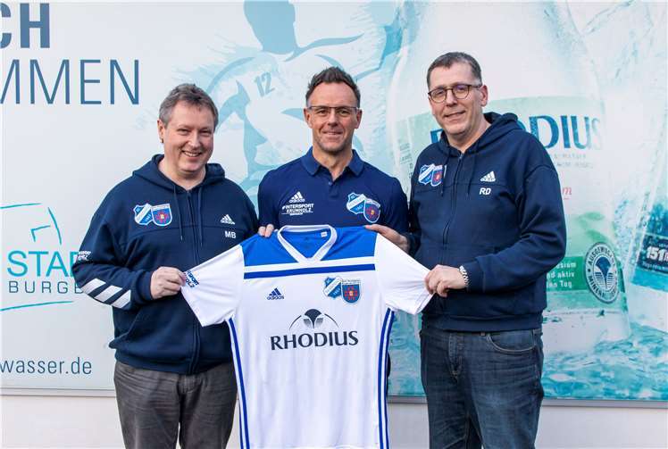 Der neue Trainer Stephan Nikolay (Mitte), Michael Bresk (li.) und Ralf Dünchel.Foto: Rene Loth