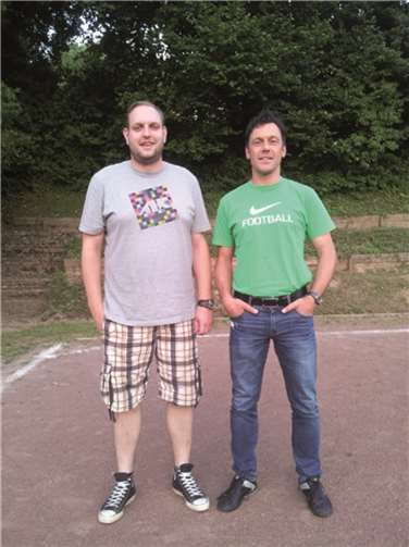 Der neue Trainer der SG, Jürgen Ebert (r.) und der Betreuer der SG II, Stephan Smers.privat