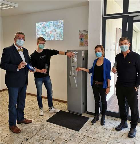 Der neue Trinkwasserbrunnen an der IGS. Foto: privat