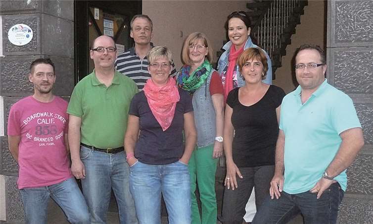 Der neue Vorstand 2013: (v.l.) Marco Kowall, Andreas Doll, Thomas Racke, Viktoria Weidenbach, Sabine Reuter, Daniela Kranz, Sandra Hinz, Jochen Marx. Es fehlen urlaubsbedingt: Louis Lischwe, Sebastian Schomisch und Fred Koose.  Privat