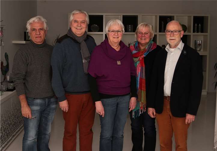 Der neue Vorstand. Von links nach rechts: Peter Krauß, Michael Althausen, Erika Hirsch, Eva Vahjen, Gerd Wiendieck Peter Krauss fotovision