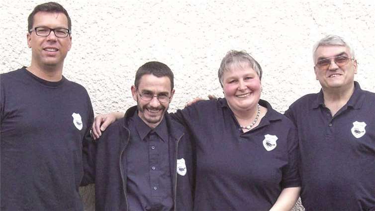 Der neue Vorstand der 1. KG Merl v.l. Conny Lawenstein, Werner Stein, Maria Bertram, Hajo Bertram. Es fehlt Ralf Diekmann.Privat