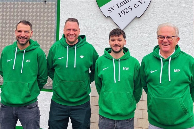 Der neue Vorstand der Abteilung Fußball des SVL (v.l.n.r.): Andreas Engels (Jugendleiter), Niclas Pertzborn (Vorsitzender), Noah Weißenfels (Geschäftsführer) und Hans-Peter Schneider (Kassierer).