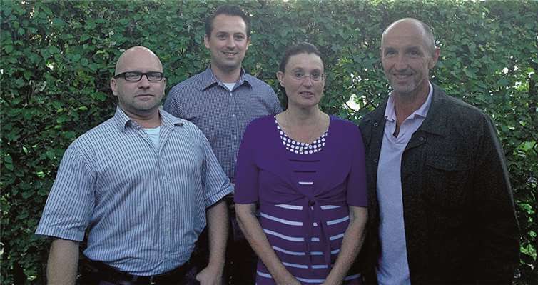 Der neue Vorstand der Sinziger Liberalen (v.l.): Hagen Hoppe, Martin Thormann, Brigitte Schmickler und Dominik Graf von Spee. privat