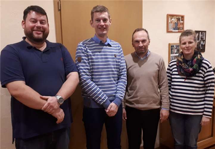 Der neue Vorstand des Förderkreises (v. l.): Patrick Morsch (Schriftführer), Stefan Lohmann (2. Vorsitzender), Friedrich Hepermann (1. Vorsitzender) und Lydia Kalkofen (Kassenwartin). privat