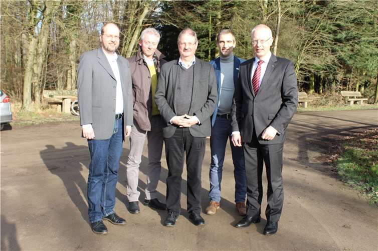 Der neue Vorstand des Forums Wahner Heide/Königsforst e. V.: v.l. Bernhard Fleischer, Dr. Joachim Bauer, Dr. Christoph Abs, Holger Sticht und Dr. Hermann-Josef Tebroke.privat