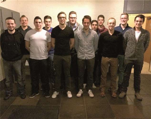 Der neue Vorstand des JGV Westum (v.l.): Bernhard Wördehoff, Berno Esser, Tobias Kraus, Roderik Speich, Julian Lanser, Robin Odenthal, Lukas Nachtsheim, Daniel Nachtsheim, Dominik Schäfer, Julian Nachtsheim, Lukas Fink und Mike Schmitz. privat