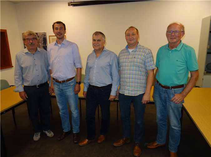 Der neue Vorstand des SPD-Ortsvereins Untermosel (v.l.): Kassierer Klaus Frevel, Beisitzer Marcus Mondroch, 1. Vorsitzender Mathias Knerr, 2. Vorsitzender Christian Bender, Schriftführer Walter Leischner. SPD Untermosel