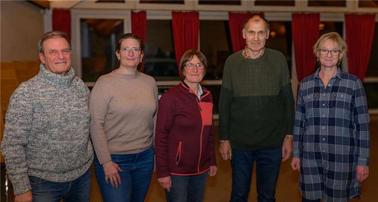 Der neue Vorstand des Spielmannszugs „Ahrklänge“ Heppingen: Von links: Ralf Kleinow, Anette Terporten, Vorsitzende Margret Hommes, Josef Münch, Andrea Bollig.  Foto: Wolfgang Lingen