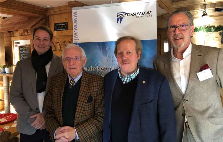 Der neue Vorstand des Wirtschaftsrates (von links): Markus Dommermuth, Tony Alt, Robert Adolf und Jürgen Grimm. Es fehlt Hartmut Goerg. Privat
