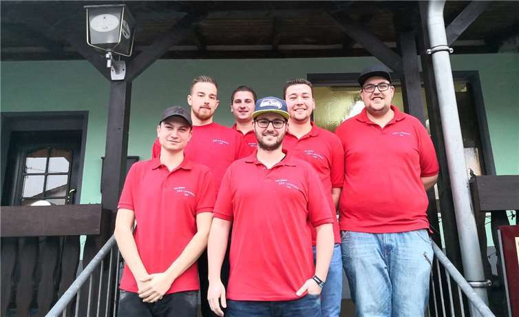 Der neue Vorstand (hinten von links): Maximilian Scheel, Sebastian Strunk, Tim Weissenfels und Dennis Hahn sowie (vorn von links) Maximilian Kemmerling und Marco Schneider.privat