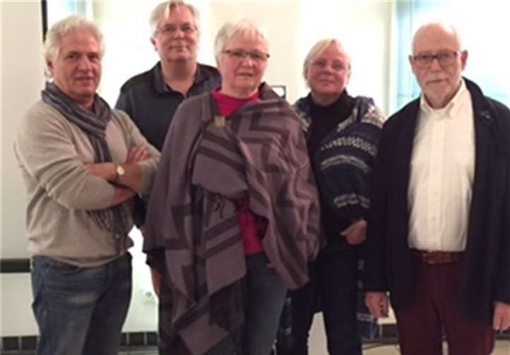 Der neue Vorstand (v. l.): Peter Krauß, Michael Althausen, Erika Hirsch, Eva Vahjen, Gerd Wiendieck. privat