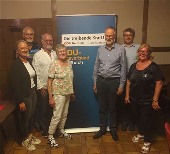 Der neue Vorstand (v.l.): Marie-Catherine Müller, Hans-Holger Blum, Peter Blum, Cäcilia Nalbach, Dr. Stefan Elsner, Kilian Maxein, Hannelore Guting-Blum  Fotos: CDU OV Neuwied-Gladbach