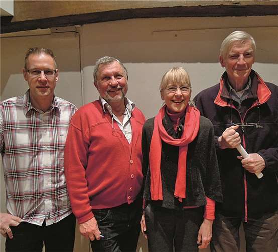 Der neue Vorstand, von links: Michael Schütt, Hans Troullier (Vorsitzender), Ruth Pomp und Klaus Törber (2. Vorsitzender). privat