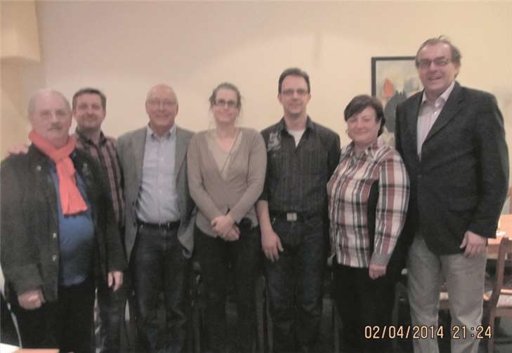 Der neue Vorstand (v.re.): Hr. Mezger, Fr. Kümpel, Hr. Vogel, Fr. Kösling, Hr. Gadow, Hr. Freyer, Hr. Ostermann. privat