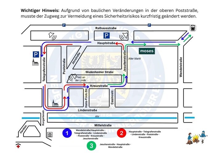 Der neue Zugweg im Überblick. Quelle 