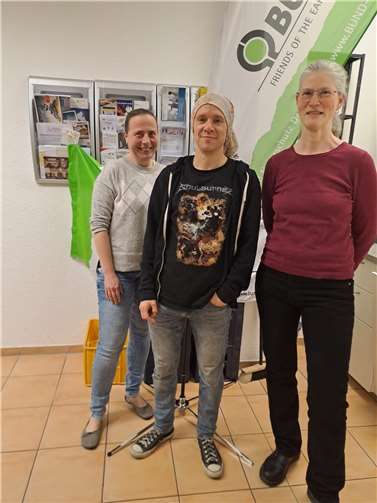 Der neue alte Vorstand im R(h)einkommen in Remagen; Stefani Jürries, Simon Lang und Sabine Lembke. Quelle: BUND-Kreisgruppe Ahrweiler