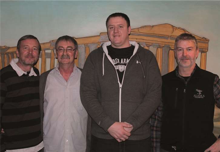 Der neue geschäftsführende Vorstand des ASV Bendorf. (v.l.): 2.Vorsitzender Michael Kropp, Schatzmeister Wolfgang Basler, 1.Vorsitzender Christian Geissler, Geschäftsführer Hans Jakob Bähr.