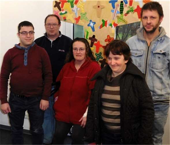 Der neue gewählte Heimbeirat der Caritas-Wohnheime Westerwald: v. li. Heiko Pilz, Christoph Schneider, Petra Neurohr, Franziska Goldmann und der Vorsitzende Wolfgang Roth.privat