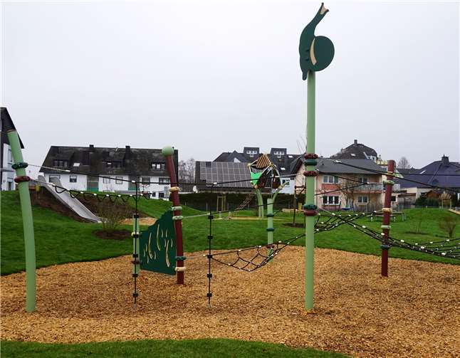Der neugebaute Spielplatz „Am Eiskeller“ im Stadtteil Irlich.Fotos: privat