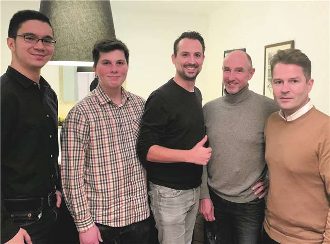 Der neugewählte Vorstand der Liberalen (v.l.): Erik Steinmann, Julian Schmickler, Martin Thormann, Dominik Graf von Spee und Stefan Wisskirchen.Foto: FDP Stadtverband Sinzig