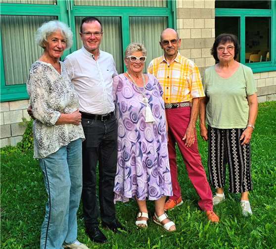 Der neugewählte Vorstand: ( v.l.) H. Quantius, J. Hild, W. Nagler, E. Stroth, A. Blaul.  Foto: privat