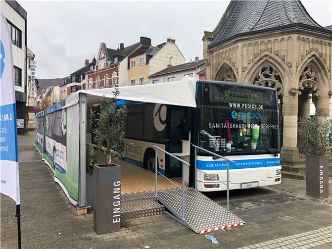 Der pedics-Bus in Bad Neuenahr. Foto: privat